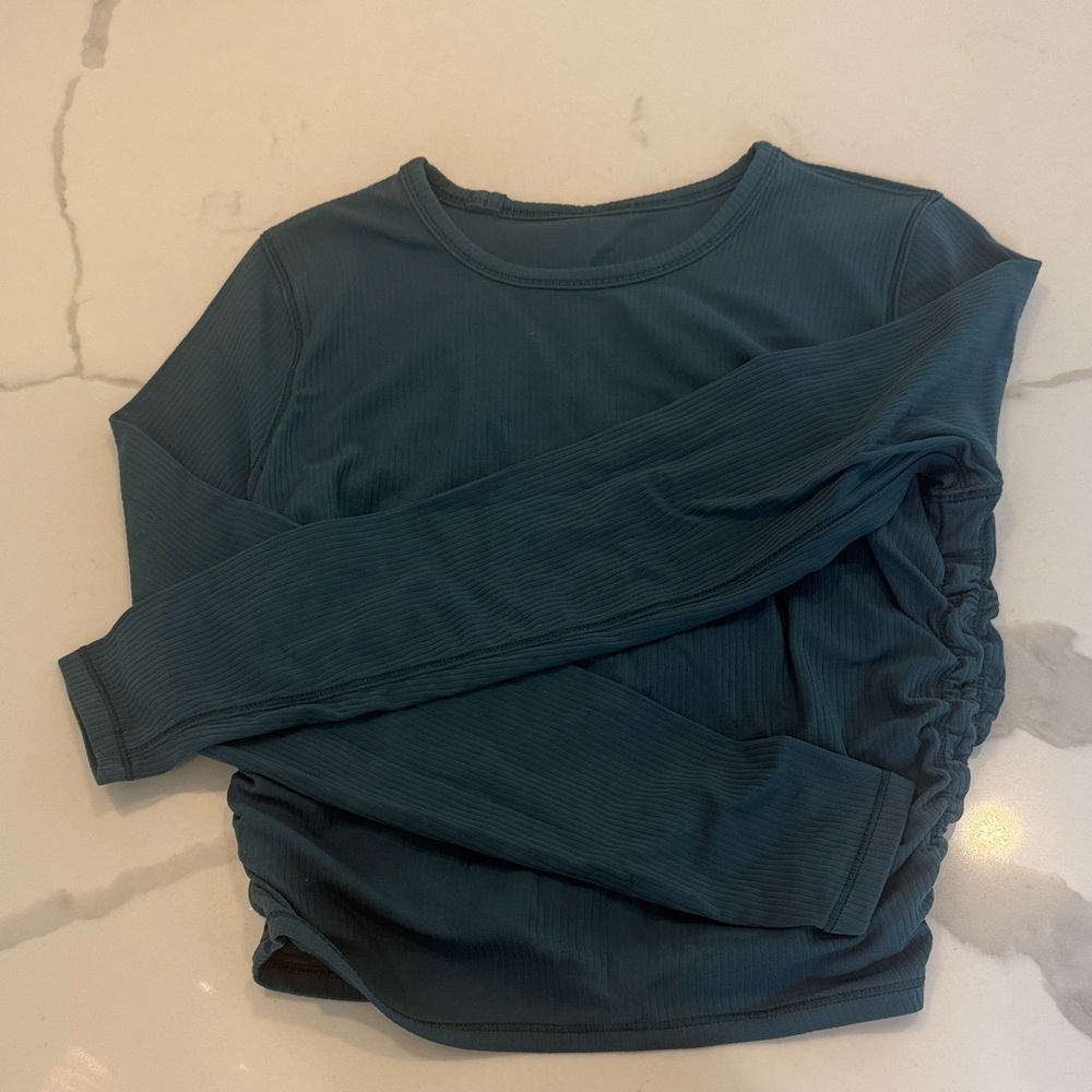 lululemon athletica Long Sleeve Ribbed Top in Teal